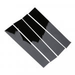 4 tk Piano Black posts samba komplekt, ukse trimmi katte komplekt Dodge RAM 1500 2500 3500 2009-2018 jaoks