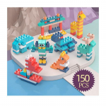 6-in-1 mitmeotstarbeline kahepoolne laste tegevuslaud ja toolikomplekt hoiuruumiga v&auml;ikelaste ehitusklotsid harivad m&auml;nguasjad