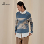 Heilmanns Women's Low Crew Neck Long Sleeve Wool Sweater 3XL