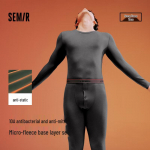 Semir Men's Double-Sided Brushed Thermal Baselayer Set 3XL