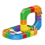 51/81/118 tk/komplekt Magnetiline raudtee rongim&auml;ngukomplekt Lastele DIY Raudtee ehitamine Gravitatsiooni eirav Elektriline rongim&auml;nguasi V&auml;ikelastele Raudteeauto Hariv STEM Small