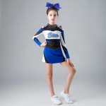 T&uuml;drukute pikak&auml;eline cheerleading'i esinemis&uuml;likond v&otilde;istlusteks 130cm - provide height and weight sinine