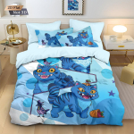K-Pop kassi Voodipesu Komplekt Deemonik&uuml;tid Teemaline V&auml;rviline Sinine Tr&uuml;kk Pol&uuml;ester &Uuml;li&otilde;pilaste &Uuml;hikatoa Tekikate Laste Kingitus US Twin(172x218cm)