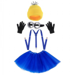 5 tk Kost&uuml;&uuml;miaksessuaarid T&auml;iskasvanud Mehed Naised Cosplay Peokomplekt M&uuml;ts Silmad Kindad Komplekt