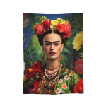 F-Frida K-Kahlo Kunst Kootud Tekk Maalid Kohev Visketekk Suvine Konditsioneer Prinditud Pehme Soe Voodikatted, 30x40in black