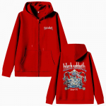 Raskemetalli Rockib&auml;nd Black Sabbath Tuur 1974 T&otilde;mblukuga Huppar Ozzy Osbourne Kolju Graafika T&otilde;mblukuga Jakk Mehed Naised Vintage Jakk S punane