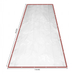 Veekindel l&auml;bipaistev PVC terrassi rullkardin-piire, pruunide &auml;&auml;rte ja metallist aasadega, paksus 0,5 mm, suurus 8*20 jalga pruun