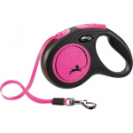 Laisse sangle - TRIXIE - 209326 - flexi New NEON - 5 m - Rose fluo roosa