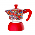 Cafeti&egrave;re Moka Induction - BIALETTI - Dolce e Gabbana - 4 tasses - Compatible induction - Rouge