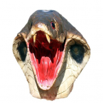 Peo kobra kost&uuml;&uuml;m Realistlik kobra pea mask Halloween lateksist looma madu mask Cosplay