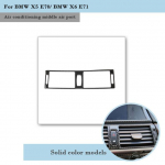 1SET 3D l&auml;ikega s&uuml;sinikkiust kleebised auto &otilde;hupaneeli v&auml;ljalaskeava kaitsekatted BMW E70 E71 X5 X6 jaoks 2008-2013 2014 M must