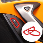 Red Door Lock Switch Button Cover Trim molding for Corvette C7 2014-19