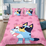 Uus disain B-Blueys Tekikott Padjap&uuml;&uuml;r 2/3 tk Bandit Chilli Voodipesukomplekt T&auml;iskasvanud Poiss T&uuml;druk Magamistuba Lapsed &Uuml;hekohaline Kahekohaline 100x135cm-2pcs pink
