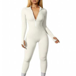 &Otilde;huke Jumpsuit Naiste riided T&otilde;mblukk vabaaja pruun Fitness Romperid S&uuml;gisene m&auml;ngudress Tegevus T&auml;navar&otilde;ivad &Uuml;ldine XS beež
