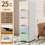 15/18/25cm Plastikust Vannitoa Pragu Hoiukapp Sahtlitega - Kitsas Vahe Kihtidega Korraldaja 4 Layers
