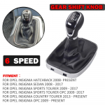 Manual Gear Stick Shift Lever Stick Knob PU Leather Boot For OPEL VAUXHALL ignia 2008 2009 2010 2011 2012-2017 Car-styling 6 Speed