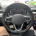 Auto roolikatte nahast Volkswagen VW Atlas Golf 8 Mk8 Passat B9 Tiguan Jetta jaoks Rool Autotarvik Red Thread