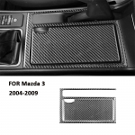 Mazda 3 2004-2009 jaoks S&uuml;sinikkiust Auto Keskkonsooli Paneli Veejoogitopsihoidja Kaunistus Kleeps Autotarvikud must
