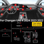 For Changan UNI K 2024  Accessories interior film transparent TPU Gear Panel GPS Center Console PPF Protection Sticker With tools