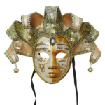 T&auml;isn&auml;oline Veneetsia Narri mask Maskeraadimask K&auml;sitsi maalitud mask Cosplay mask Seinakujundus Kunstikollektsioon Mask Kingitused kuld
