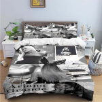 Moodne poplaulja A-Ariana G-Grande Prindiga Voodipesukomplektid Vooditarvete Komplekt Tekikott Vooditekkide Komplekt Voodipesukomplekt Luksuslik Kink EU Twin 135x200cm