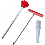 1Set Tire Valve Tool Kit Anti Slip Tubeless Valve Stem tallation And Repair Set For Car Motorcycle Tire Maintenance punane