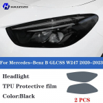 For Mercedes-Benz B GLCSS W247 - Car headlight protective film TPU protective sticker smoked black anti scratch and anti