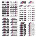 ABS Chrome car rear Trunk Emblem sticker styling power competition for BMW M M1 M2 M3 M4 M5 M6 M7 X7M X2M X3M X4M X5M X6M M4