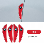 4 tk Auto Kummist Kaitseraua Kleebised Auto Ukse&auml;&auml;re Kaitse Auto Kaunistus BMW E46 E60 E39 F25 F35 F20 X1 X2 X3 X4 X5 X6 X7 jaoks red-4pcs