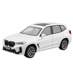 1/32 BWM X3M X3 MAASTUR 2025 Sulamist Valatud M&auml;nguauto Mudel Heli ja Valgusega T&otilde;mmatav Laste M&auml;nguasi Kogumisobjekt S&uuml;nnip&auml;evakingitus valge