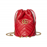 Gucci GG Marmont Kuldne Logo Tepitud T&otilde;mbetraadiga Koti-Kott Naiste &Otilde;lakott Punane 575163-DTDHT-6832 Basic Set (Bag+Dust Bag)