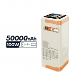 QOOVI 50000mAh Power Bank PD 100W Kiirlaadimine Kaasaskantav Suur Aku Mahutavus J&otilde;ujaam iPhone'i S&uuml;learvuti Samsungi Xiaomi jaoks valge