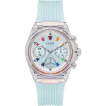 GUESS Athena Sinine Roostevabast Terasest, Silikoonist Naiste Kvartsikell GW0438L8 sinine