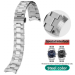 T127 Roostevabast terasest rihm 21mm Tissot demeanor seeria meeste k&auml;ekella rihma jaoks T127.407 Kaardus otsaga metallist k&auml;epael 21mm h&otilde;be