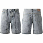 Unisex K&otilde;rge T&auml;nav Kulunud Must T&auml;is Kive Venivad Rebitud L&otilde;dvad Teksap&uuml;ksid Naiste Denim L&uuml;hikesed P&uuml;ksid S sinine