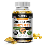 Taoters liitsemeelsed seedetrakti ens&uuml;&uuml;mi kapslid reguleerivad soolestiku seedimist 120 kapsliga 120 capsules black