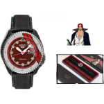 Seiko 5 Seeria One Piece IP Edition Shanks Mehaaniline Liikumine Nahkrihmaga Kell Meeste kellad Punane SRPH03K1 SRPH03K1