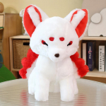 38cm Pehme Pl&uuml;&uuml;s &Uuml;heksasabaline Rebane M&auml;nguasi Kohev Valge T&auml;idisloom Gumiho Armas Kodu Kaunistus Kingitus Lastele T&auml;iskasvanutele 38cm punane