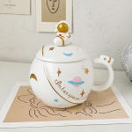 Loominguline multikas astronauti kruus keraamiline tass paarile isikup&auml;rastatud kingitustass piimakohvitass Ins tuuleplaneedi kingitus lastes&otilde;pradele 301-400ml