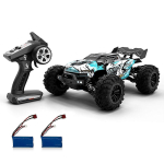 RC Auto 2.4GHz 70KM/H Kiire 1/16 Maastiku RC Veoautod Harjadeta Mootor LED Valgustus 4WD S&otilde;iduk V&otilde;idus&otilde;it 1 battery sinine