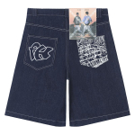 Hip Hop taskud Tikand Kirjaprint Teksad L&uuml;hikesed p&uuml;ksid meestele Suvised Retro Suured laiad teksap&uuml;ksid P&otilde;lvp&uuml;ksid Plus Size S gray