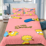 Tekikate Padjap&uuml;&uuml;r Voodipesukomplekt Multikas S-Simpsonss T&auml;iskasvanud Poiss T&uuml;druk Magamistoa Kaunistus Laste Kingitus &Uuml;he-/Kahekohaline Suur Suurus 135x200cm