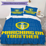 Leeds United Mustriga Voodipesu Tekikott Padjap&uuml;&uuml;r Kodu Kaunistus S&uuml;nnip&auml;evakingitus (1 * tekikott + 2 * padjap&uuml;&uuml;ri ilma s&uuml;damikuta)66 135x200cm