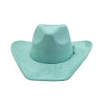 Suede 9.5cm lai &auml;&auml;r klassikaline l&auml;&auml;ne-cowboy fedora m&uuml;ts meeste ja naiste cowboy m&uuml;tsid mood uus cowboy m&uuml;tsid M56-58CM