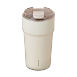 LocknLock Metro Cafe Keraamiline Roostevabast Terasest Vaakumtermos Kohvitass 500ml Esmaklassiline Isoleeritud Pudel Ivory