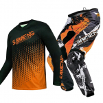motokrossi riietekomplekt lastele Noorte s&auml;rgi ja p&uuml;kste komplektid laps roheline Mootorratta must 3 4 5 6 7 8 9 10 aastat Maastikus&otilde;idu &uuml;likond sinine oranž Enduro kross poiss t&uuml;druk XL-26