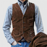 T&ouml;&ouml;riistad Ameerika retro meeste vest velvetist vabaaja jope Briti stiilis S pruun