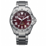CITIZEN PROMASTER seeria 200 meetrit veekindel aku meeldetuletuse tuli Kvartsterasest rihm 38,6 mm meeste k&auml;ekell punane sihverplaat BJ7150-50W sinine