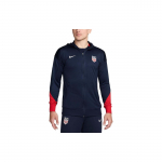 Nike USMNT Strike Dri-FIT V&auml;rviplokk T&auml;helogo Tr&uuml;kitud Kapuutsiga Lukuga Jakk Meeste jakid Obsidiaan FJ2312-452 L