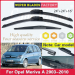 3 tk Opel Meriva A 2003 - 2010 jaoks 24 +24 +16 Eesmised Tagumised Kojameheterad Tuuleklaas Tuuleklaas Aken Vihmapintsli Autotarvikud Front Rear 3pcs